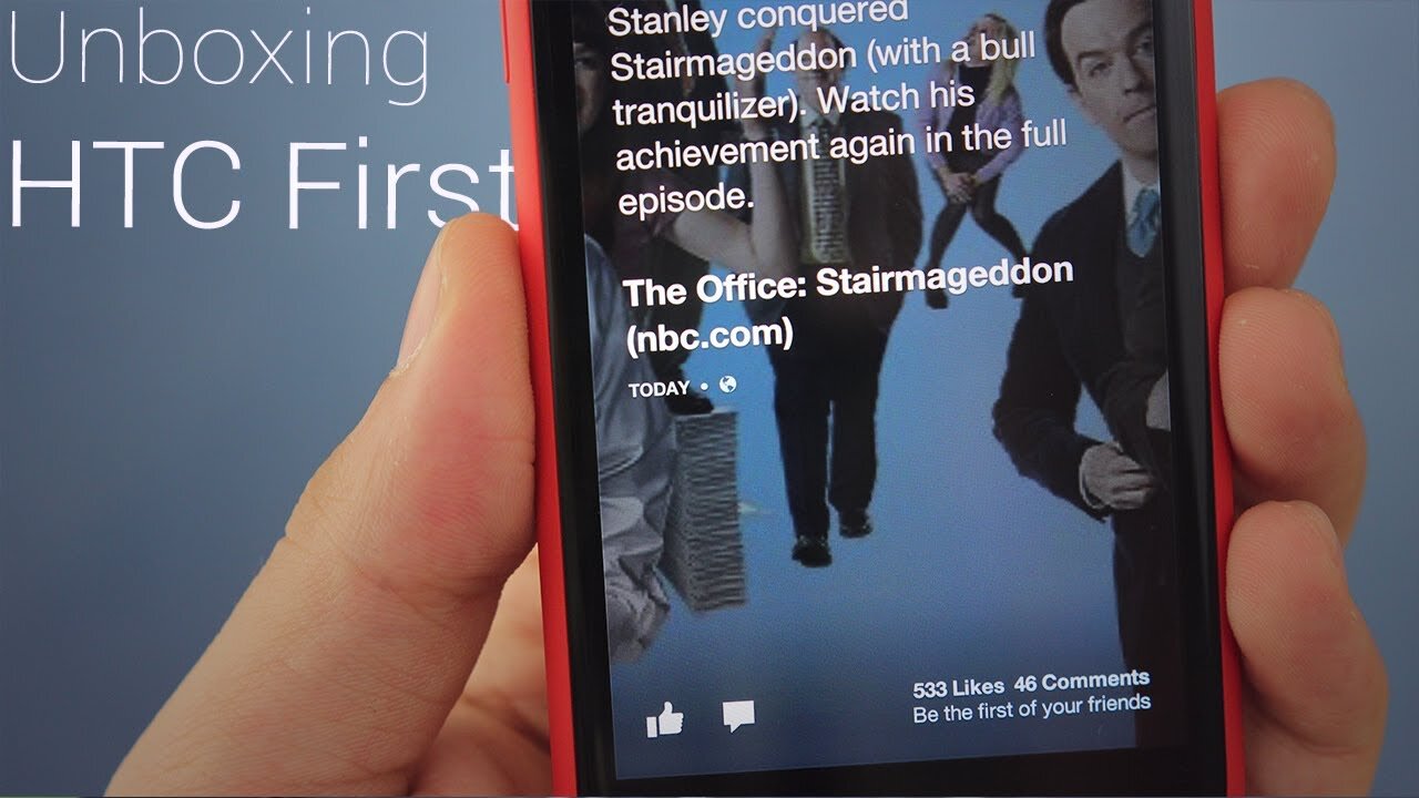 HTC First (Red) Unboxing, Size Comparison, Hands On