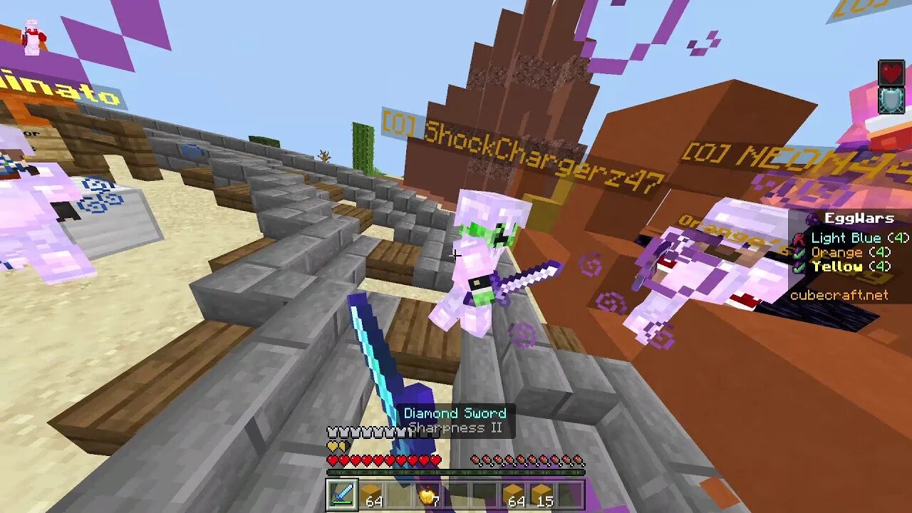 Eggwars Quartet Cubecraft | 2V4 Minecraft noobs