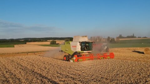 A Tractor Harvesting