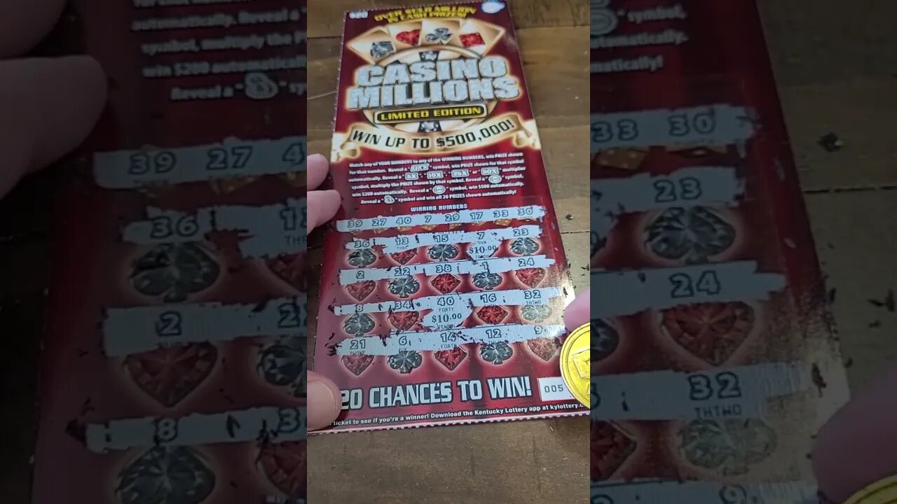 $20 Lottery Ticket Casino Millions #shorts #lottery