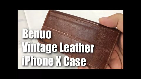 Benuo Vintage Book Series Leather Folio Case for iPhone X First Look