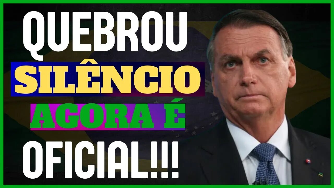 URGENTE - PRONUNCIAMENTO BOLSONARO | O QUE ESPERAR DO FUTURO NA LEGISLAÇÃO