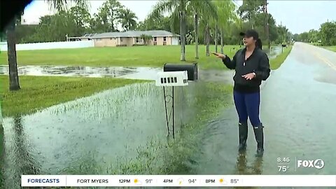 Mango Drive in Bonita Springs sees flooding from rain