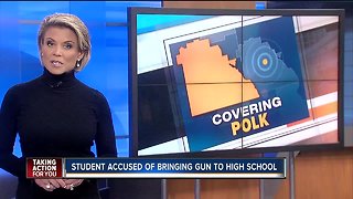 High school student arrested for bringing loaded gun to school in Polk County