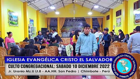 CULTO CONGREGACIONAL: SABADO 10 DICIEMBRE 2022