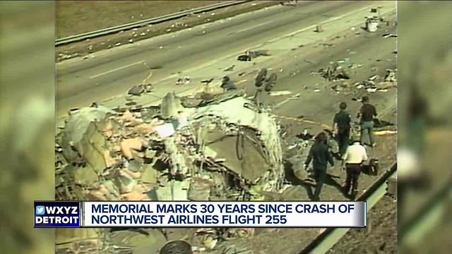 Memorial marks 30 years since crash of Northwest Airlines Flight 255