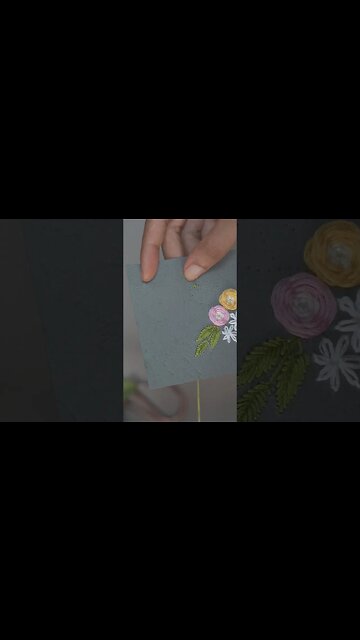 Embroidery flower on card #embroidery #diy