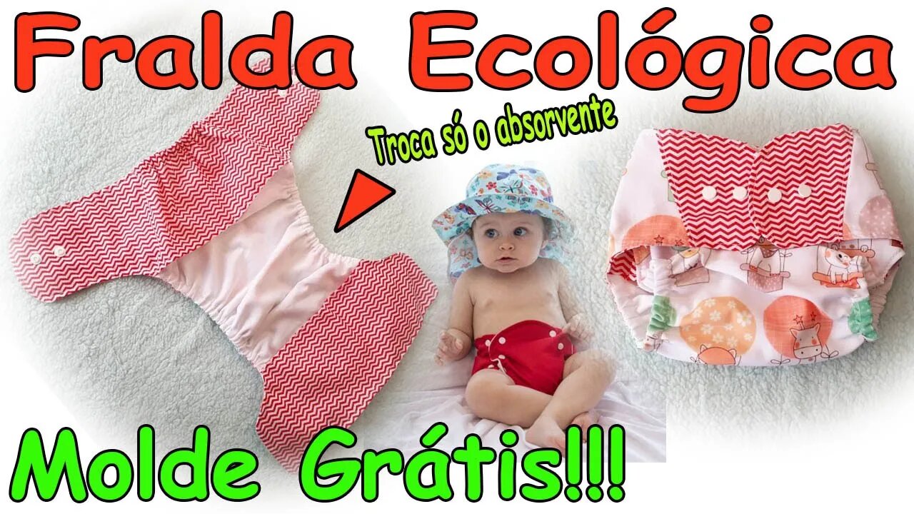 Como Fazer Fralda Ecológica. Molde Grátis