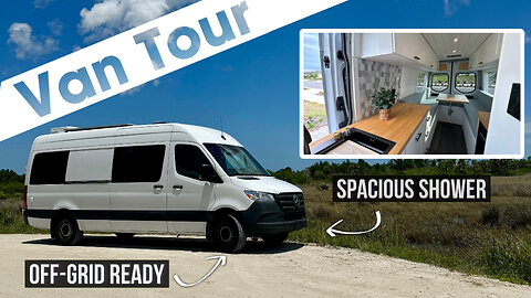 Luxury 170'' Sprinter Van Conversion FOR SALE | Tiny Home on Wheels w/ Full Bathroom | Van Life Tour