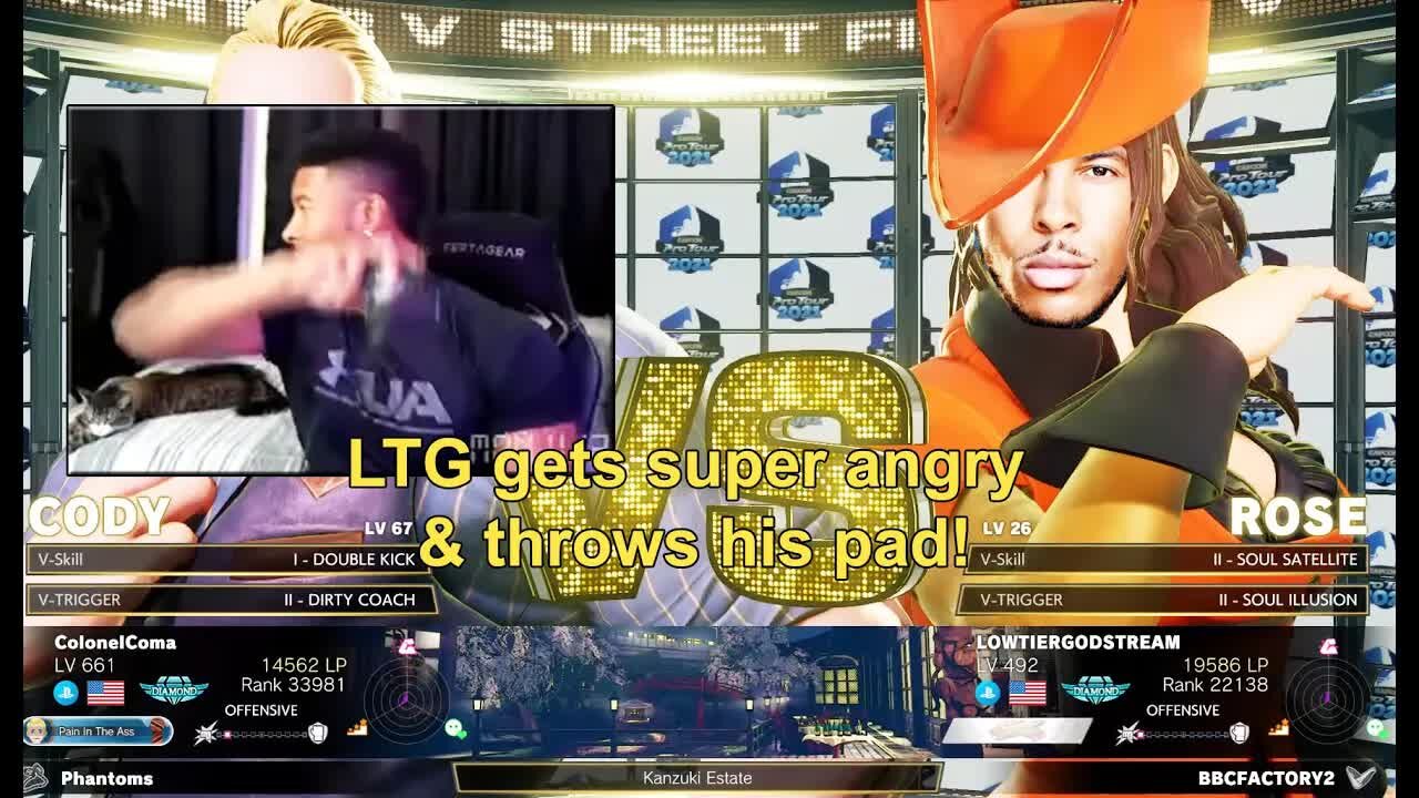 LTG Low Tier God (Rose) gets super angry & throws his pad! [Major Start Reupload]