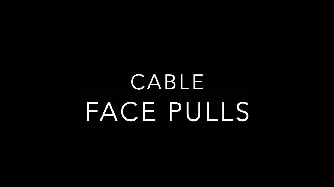 Cable Face Pulls