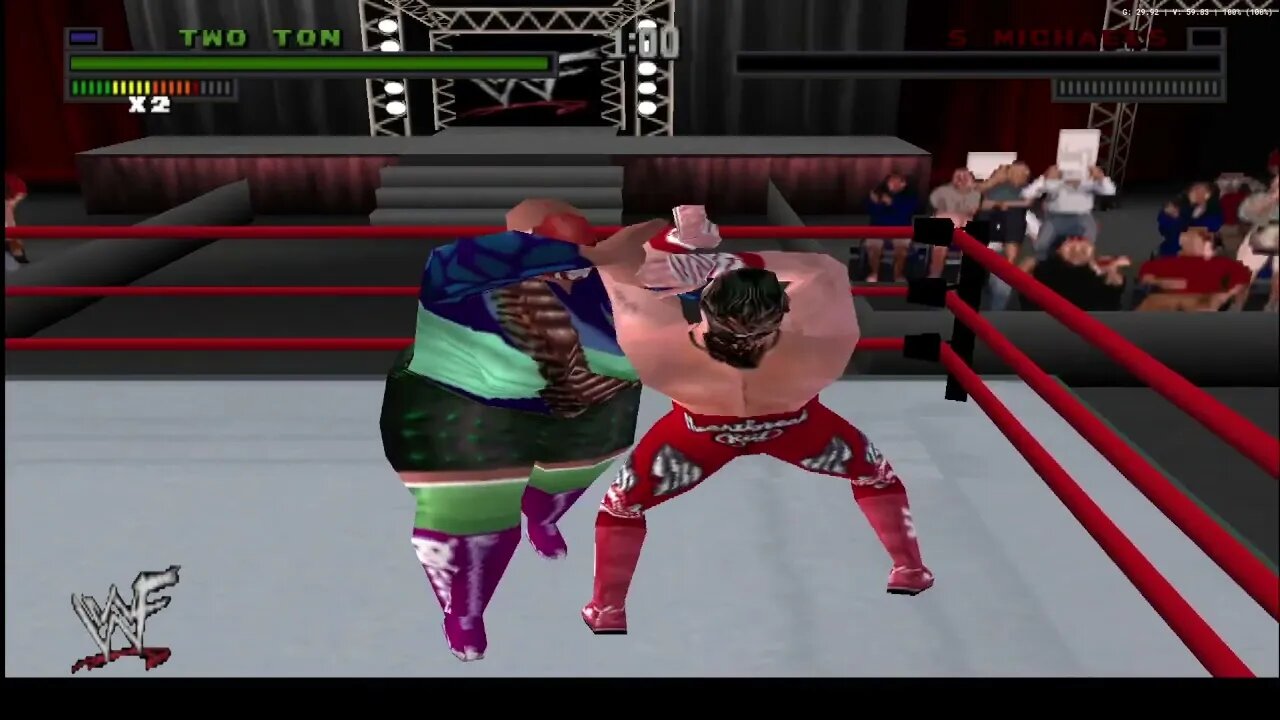 WWF Attitude PS1: vs match 2