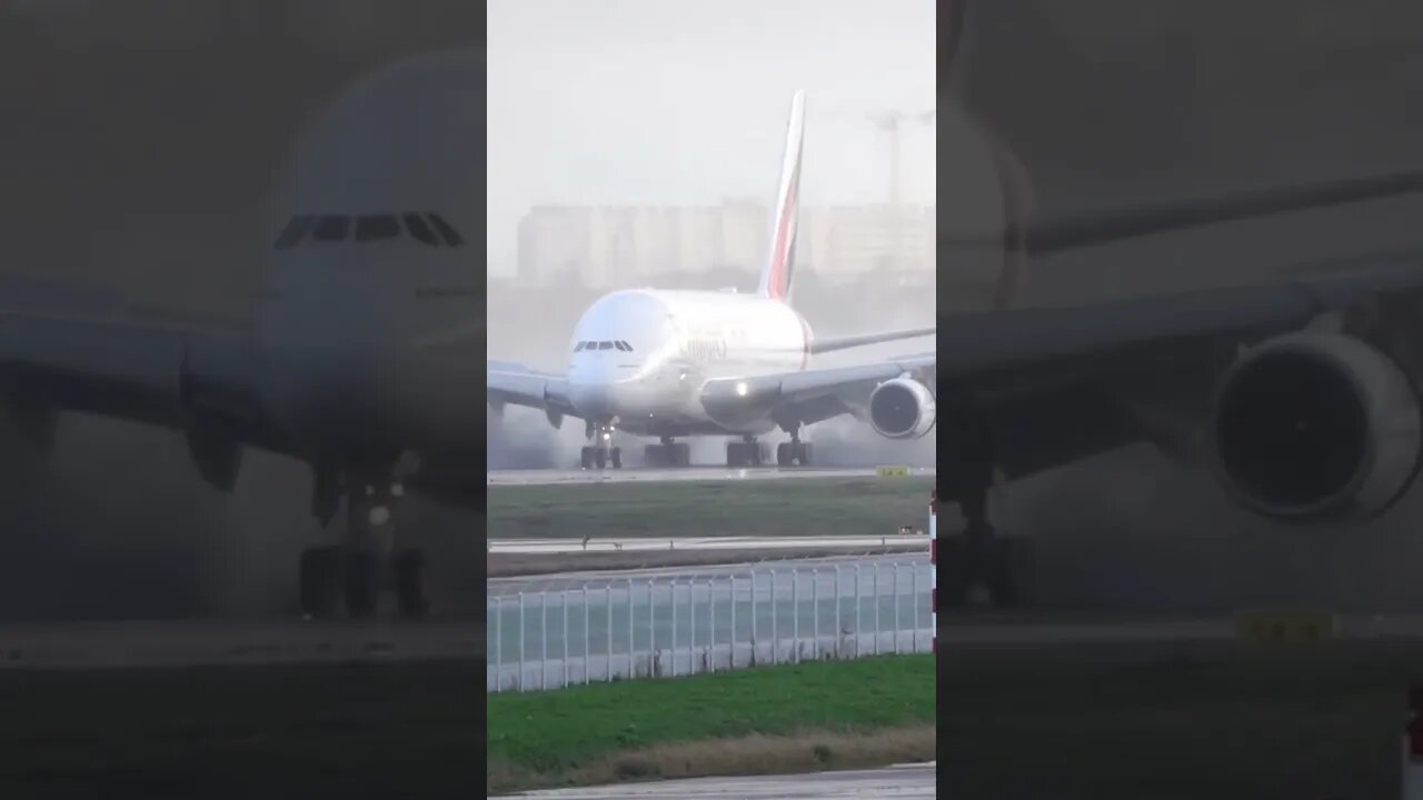 💦Runway Cleaning by Emirates A380