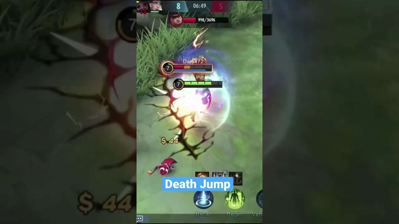 Gato death jump on Clint #mobilelegends