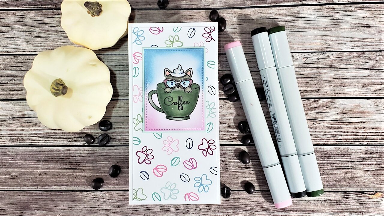 Coffee Lover's Mini Slim Line Greeting Card