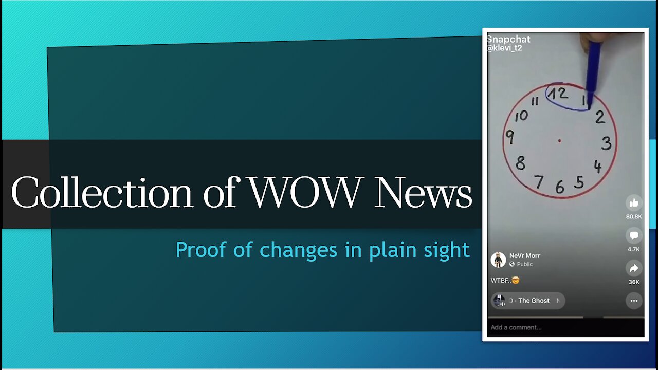 Collection of WOW news: Proofs of changes in plain sight