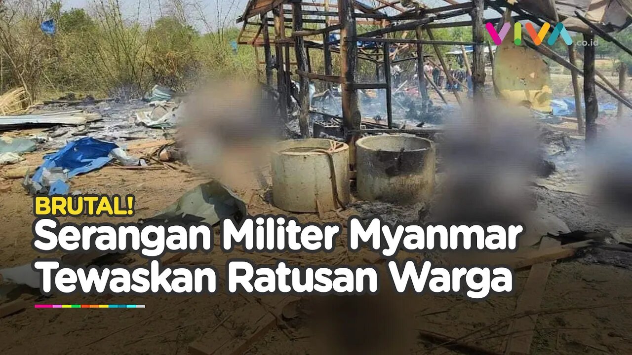 NGERI! Ledakan Amarah Militer Myanmar, Ratusan Mayat Berhamburan