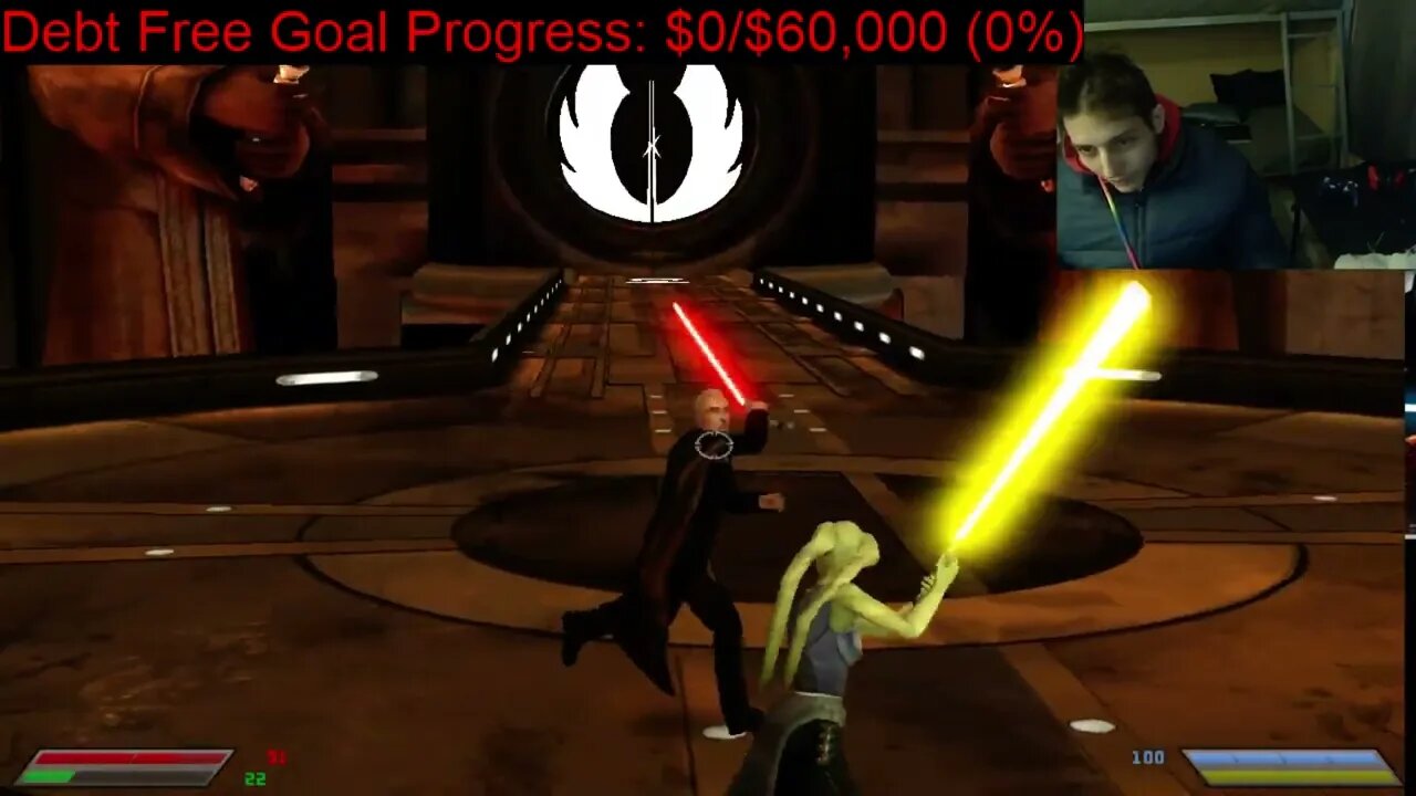 The Mandalorian VS Count Dooku In A Battle With Commentary In Star Wars Jedi Knight Jedi Academy