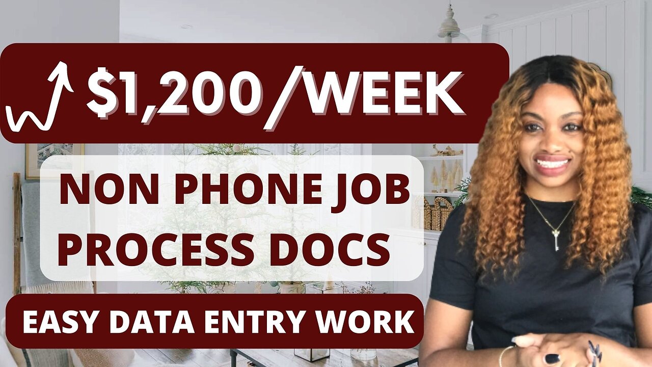 NEED NON PHONE ONLINE JOB? $1,200 PER WEEK DATA ENTRY TYPING JOB!