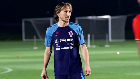 Luka Modric and his team Croatia train for third-place match against Morocco at World Cup