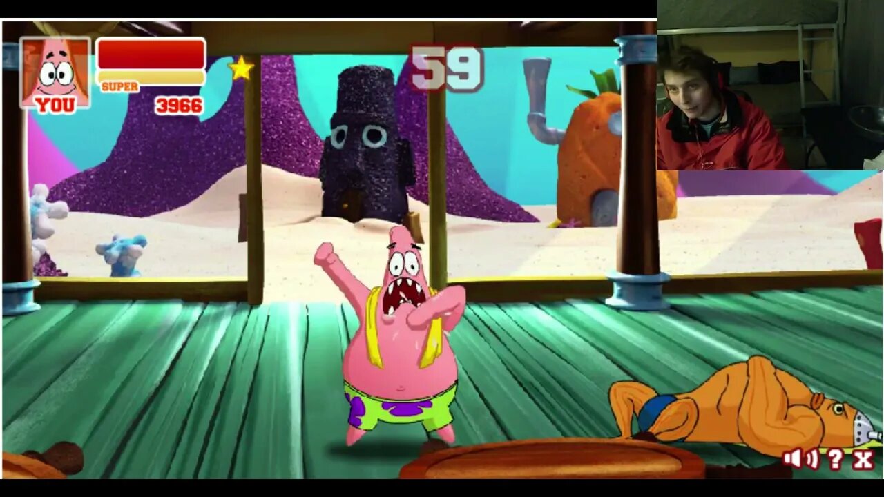 Plankton VS Patrick Star In A Nickelodeon Super Brawl 2 Battle With Live Commentary