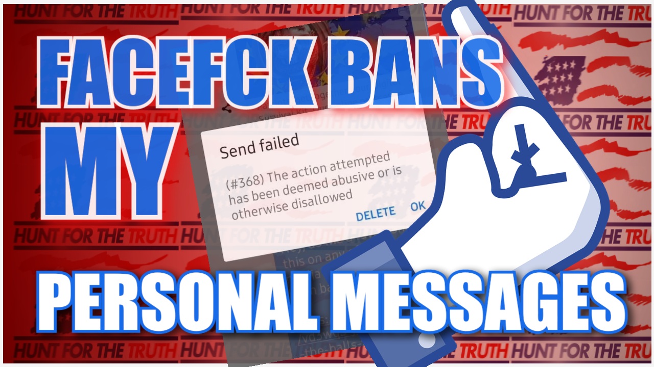 WATCH IN REAL TIME AS FACEBOOK BLOCKS ME SENDING PRIVATE MESSAGE WITH JUST A LINK 2 MY RUMBLE VIDEO!