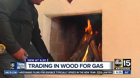 County offers incentives to trade wood fireplace for gas