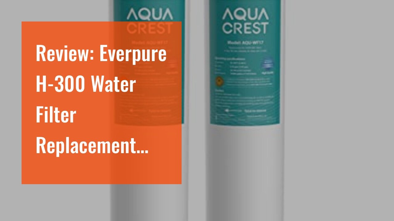 Review: Everpure H-300 Water Filter Replacement Cartridge (EV9270-72 or EV9270-71) & PBS-400 Wa...