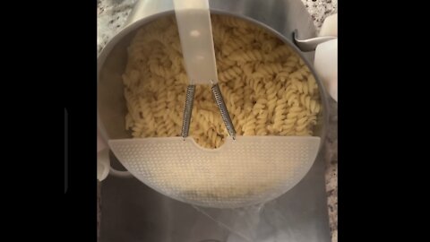 Straining food easily directly from the pot