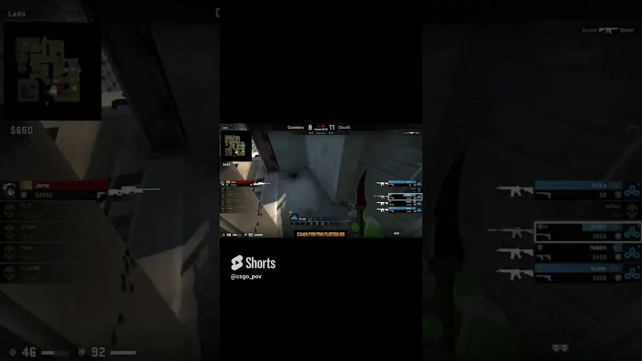 CSGO POV Cloud9 sh1ro vs Outsiders