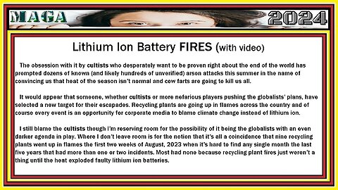 Lithium Ion Battery Fires 2023 {with video}