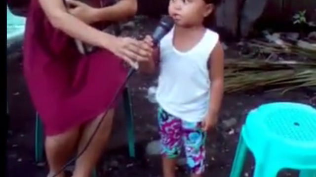 Cute Little Filipino Girl Singing Song on her Birthday