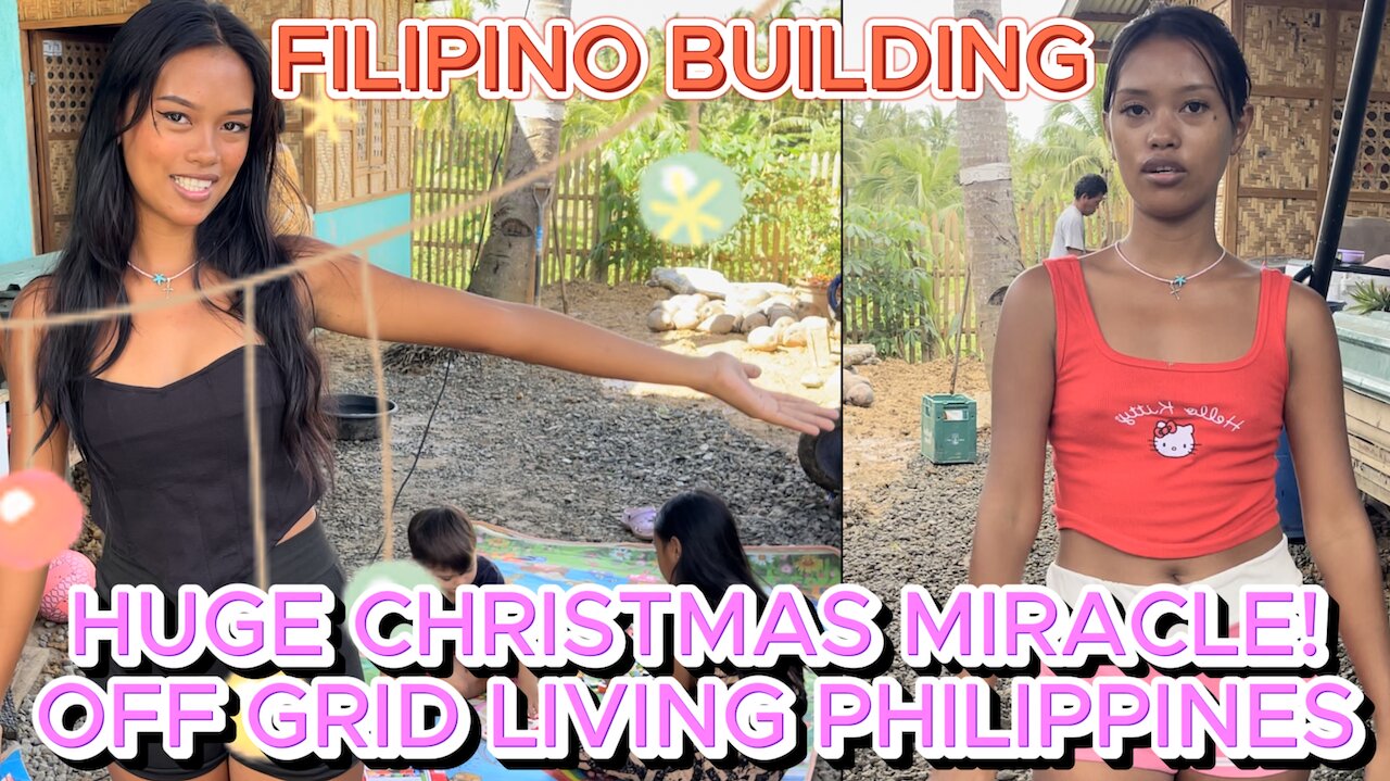 🇵🇭 HOT FILIPINA'S CHRISTMAS MIRACLE! CEMENT NOT DIAMONDS! Off Grid Island Family Living Philippines