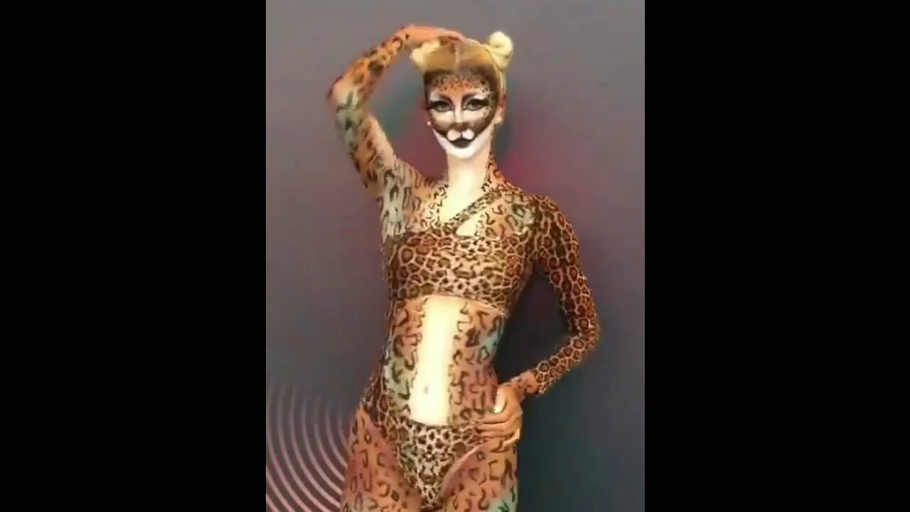 Cute Cat Body paint