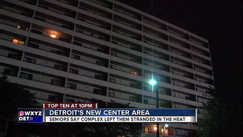 Detroit senior apartment building has broken elevator, air conditioning in heat wave