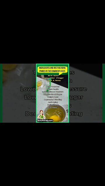 Honey Lemon And Apple Cider Vinegar For Weight Loss #tiktok #weightloss #drink #ytshort #shorts