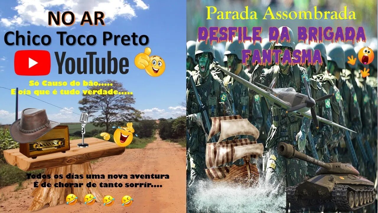 Casos Chico Toco Preto vai no 7 de setembro na Parada Assombrada, Desfile da Brigada Fantasma.