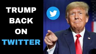 Donald J. Trump Is Back On Twitter