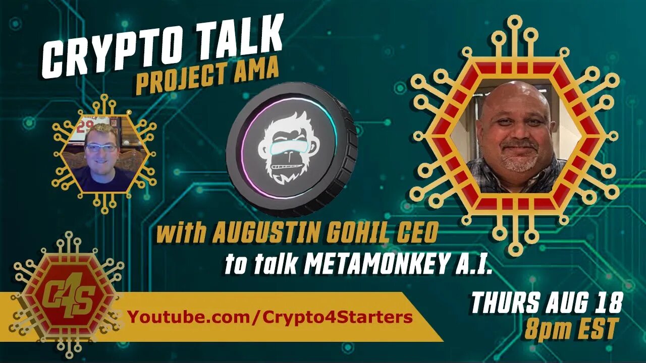 LIVE AMA WITH METAMONKEY CEO AUGUSTIN GOHIL! LETS TALK #METAMONKEYAI