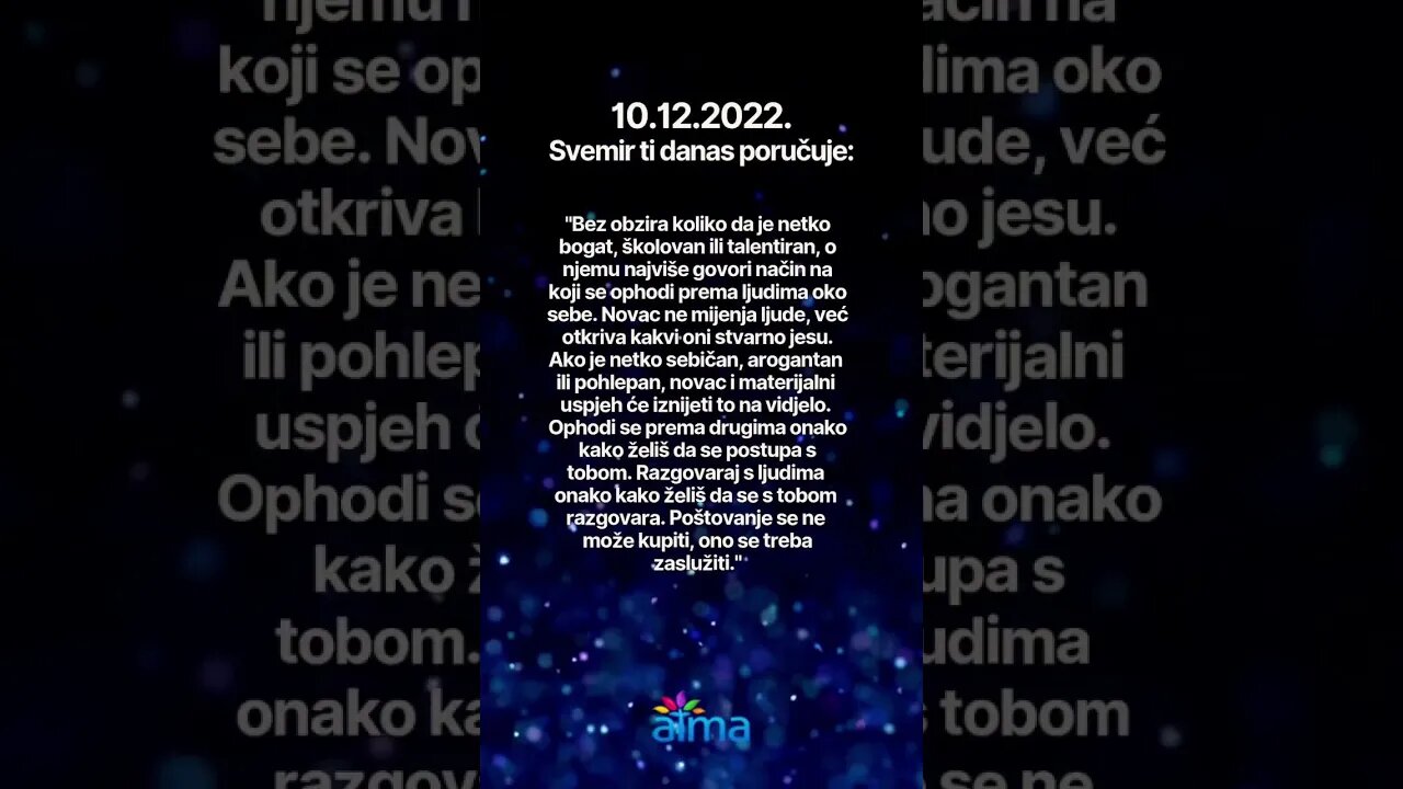 Poruka Svemira 10.12.2022. 💙