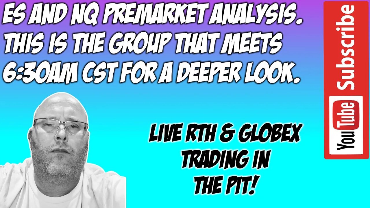 ES NQ Premarket Analysis Group SP 500 NQ 100 The Pit Futures Trading