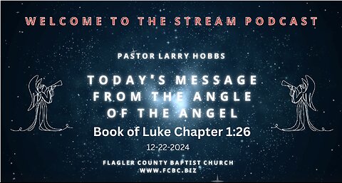1# From the angle of the angel, Just in time for Christmas. Well Done Pastor Hobbs