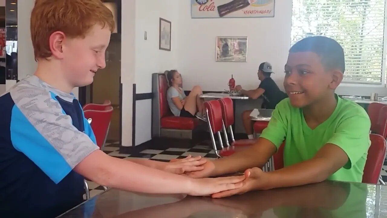 Toby, Wyatt, Haven play Slap Hands