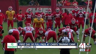 First day of full pads at training camp