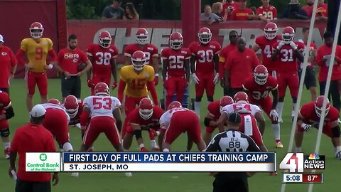 First day of full pads at training camp