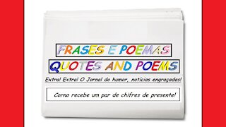 Notícias engraçadas: Corno recebe um par de chifres de presente! [Frases e Poemas]