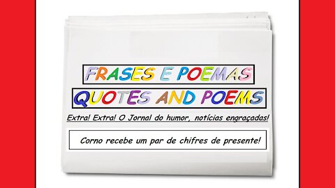 Notícias engraçadas: Corno recebe um par de chifres de presente! [Frases e Poemas]