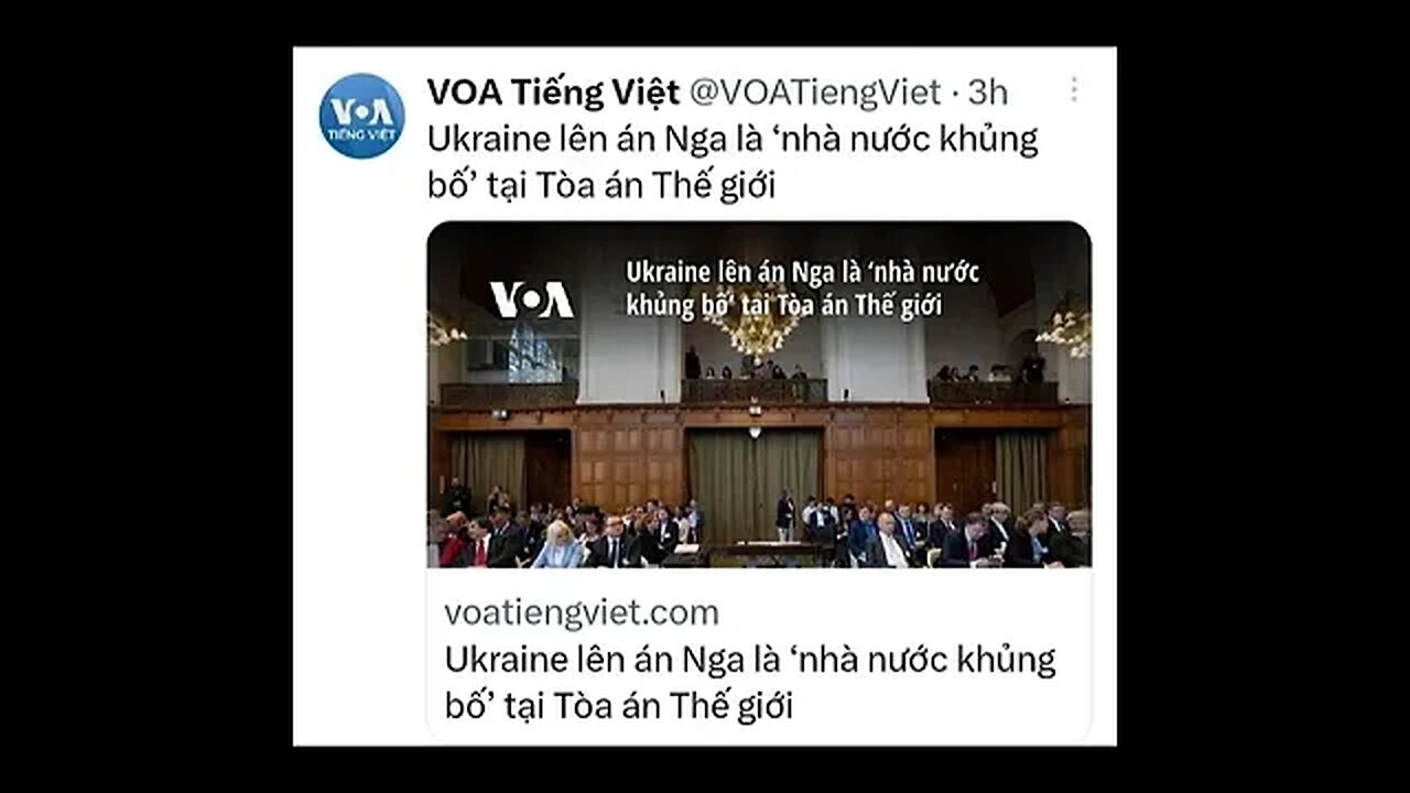 "THẾ GIỚI* - *UKRAINE LÊN ÁN NGA LÀ NHÀ NƯỚC KHỦNG BỐ TẠI TÒA ÁN THẾ GIỚI" #shorts