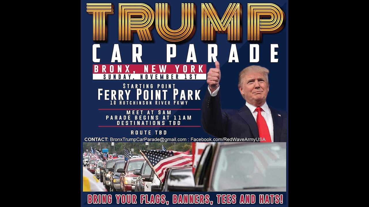 Trump Car parade Rally in Bronx NY!!!