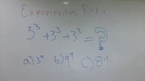 Reto de exponentes nivel secundaria (álgebra)